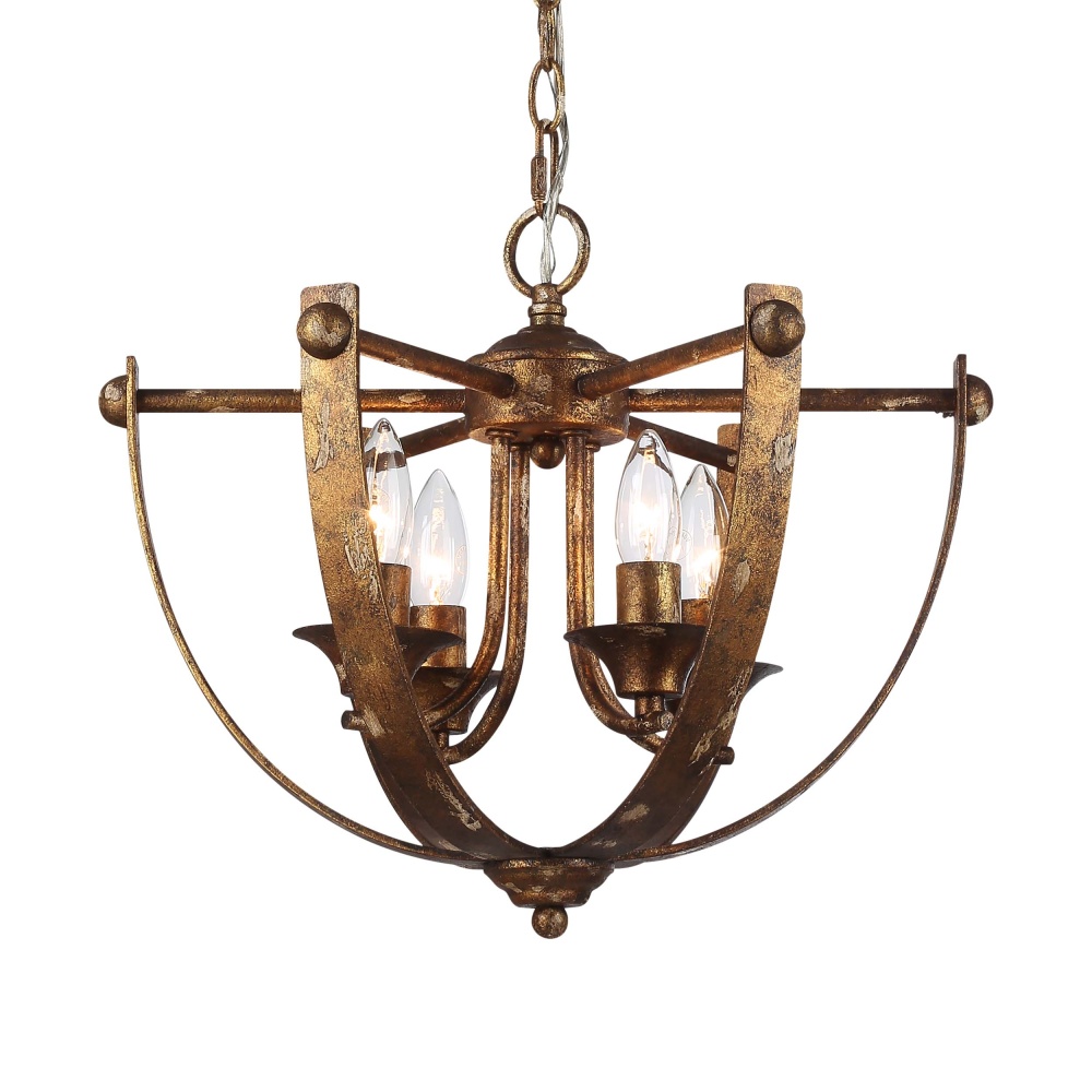 Wry Lighting Victoria 4-light Pendant in Heirloom Gold